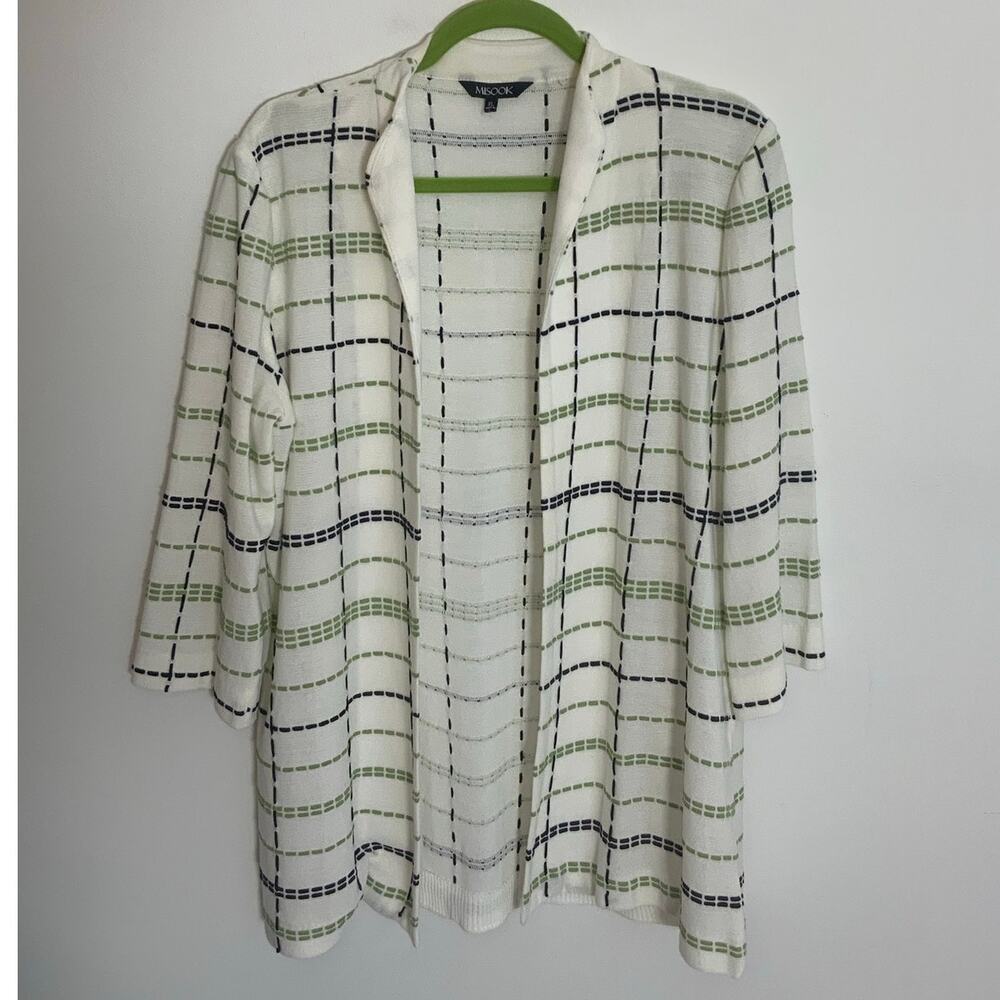 Misook Vintage Open Front Abstract Cardigan Size‎ XL